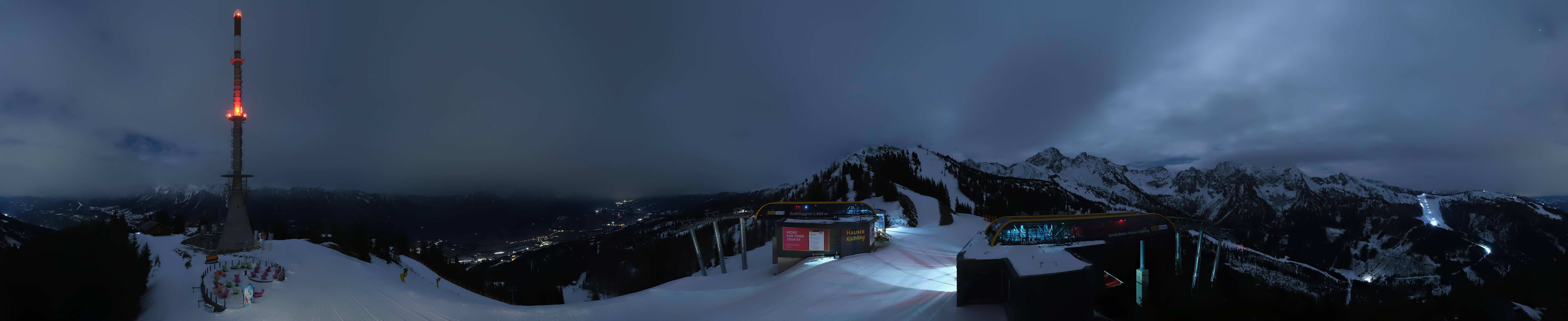 Archiv Foto Webcam Hauser Kaibling: Panorama Sendemast