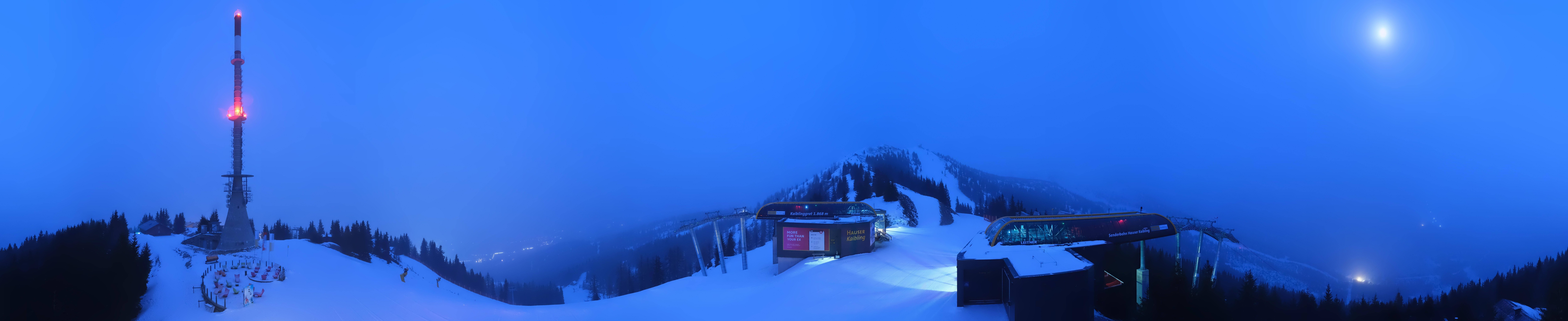 Archiv Foto Webcam Hauser Kaibling: Panorama Sendemast