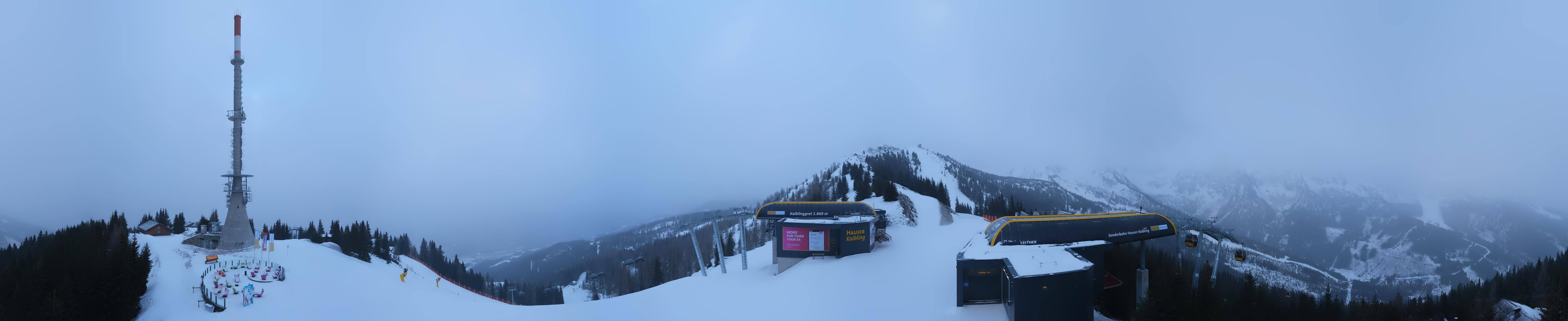 Archiv Foto Webcam Hauser Kaibling: Panorama Sendemast
