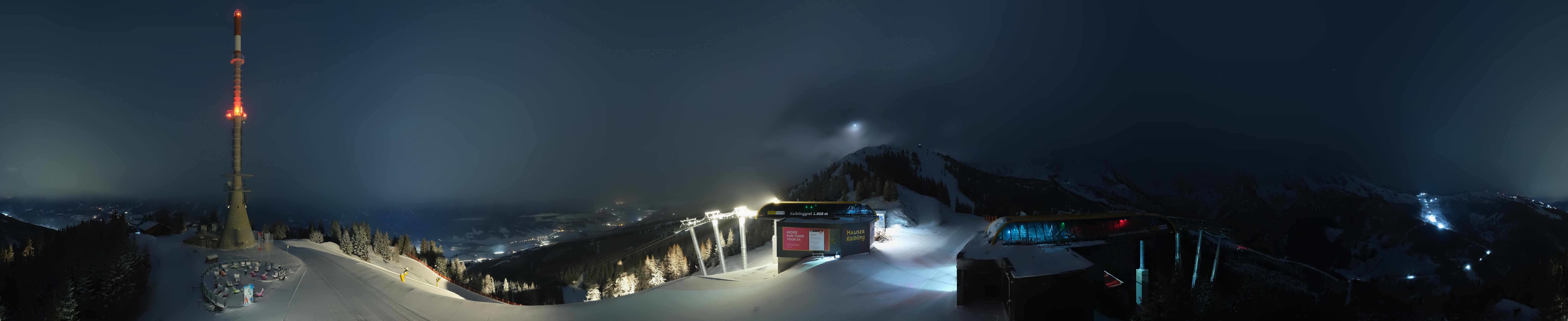 Archiv Foto Webcam Hauser Kaibling: Panorama Sendemast