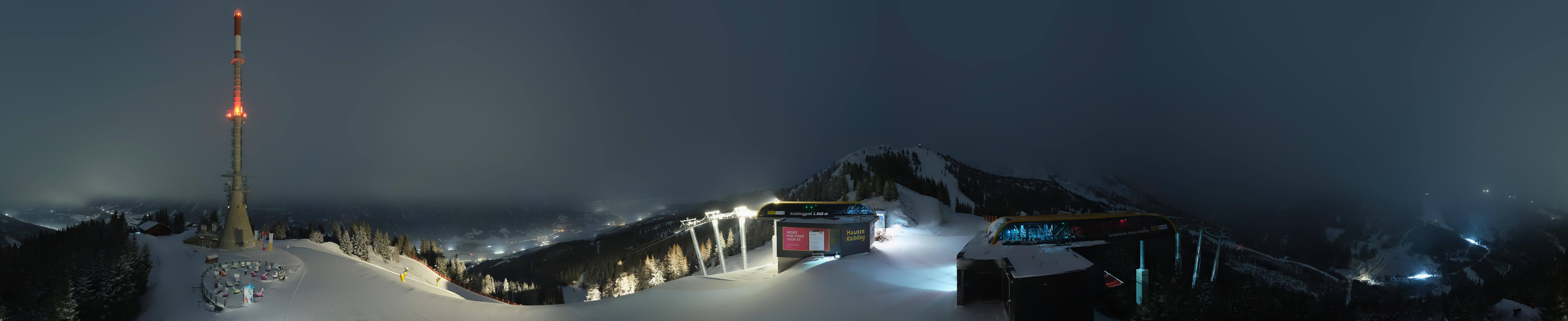 Archiv Foto Webcam Hauser Kaibling: Panorama Sendemast