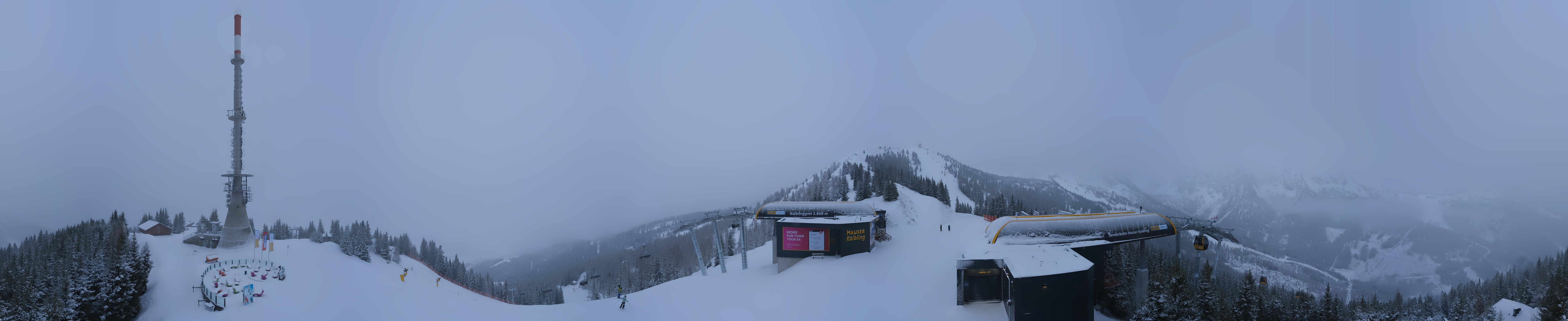 Archiv Foto Webcam Hauser Kaibling: Panorama Sendemast