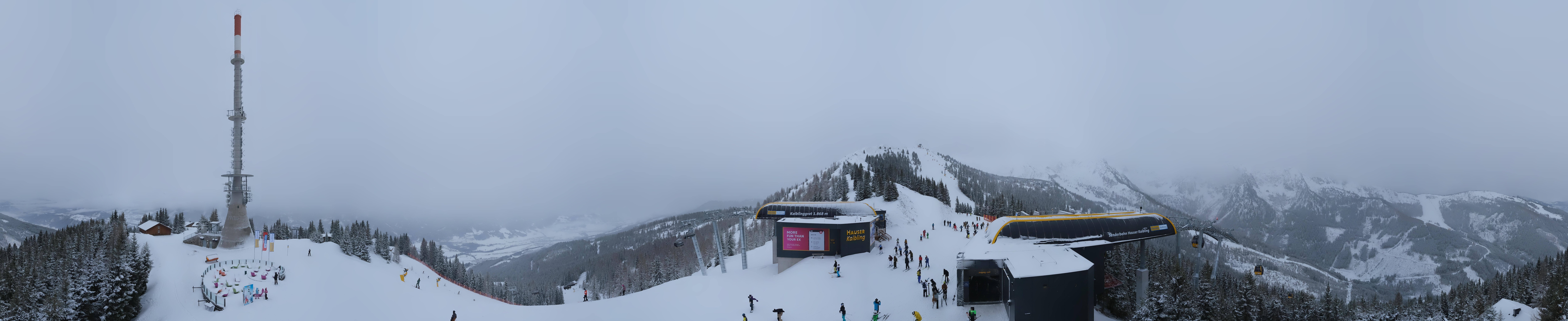 Archiv Foto Webcam Hauser Kaibling: Panorama Sendemast