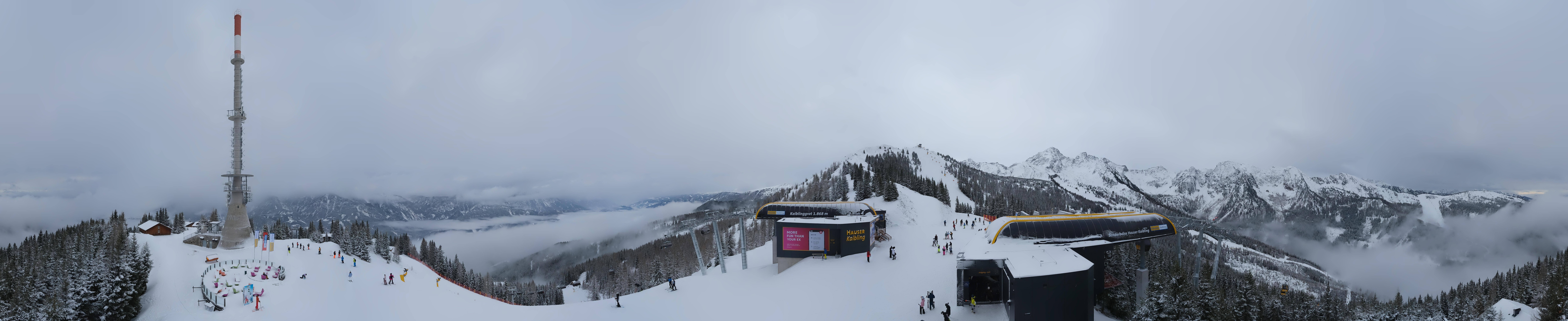 Archiv Foto Webcam Hauser Kaibling: Panorama Sendemast