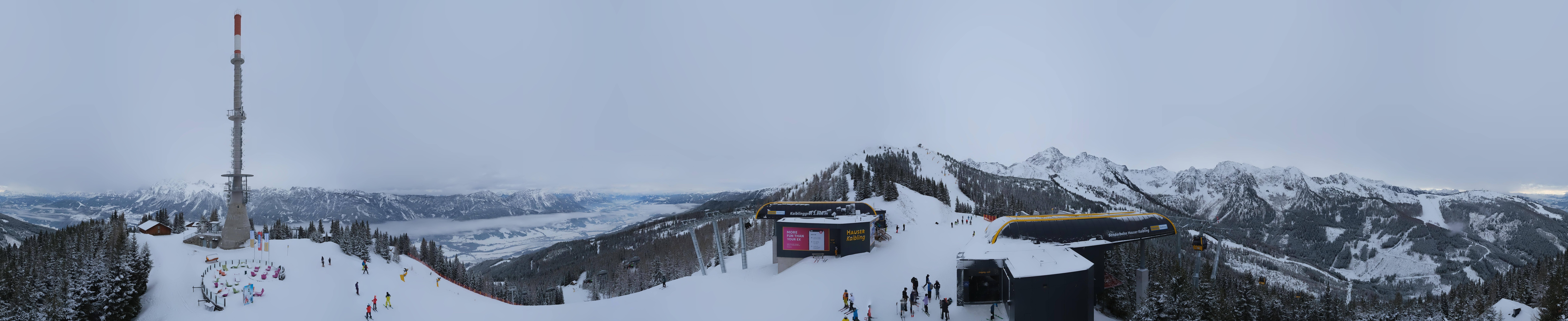 Archiv Foto Webcam Hauser Kaibling: Panorama Sendemast