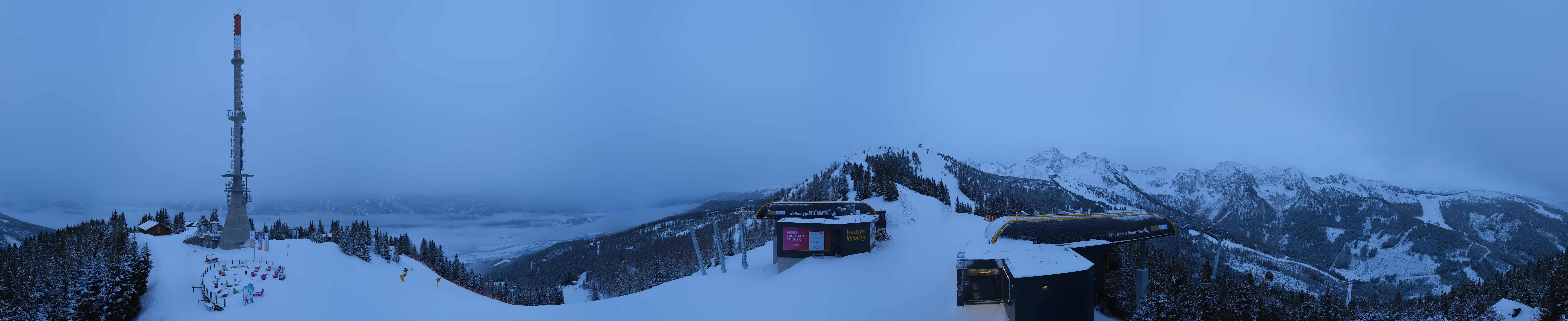 Archiv Foto Webcam Hauser Kaibling: Panorama Sendemast