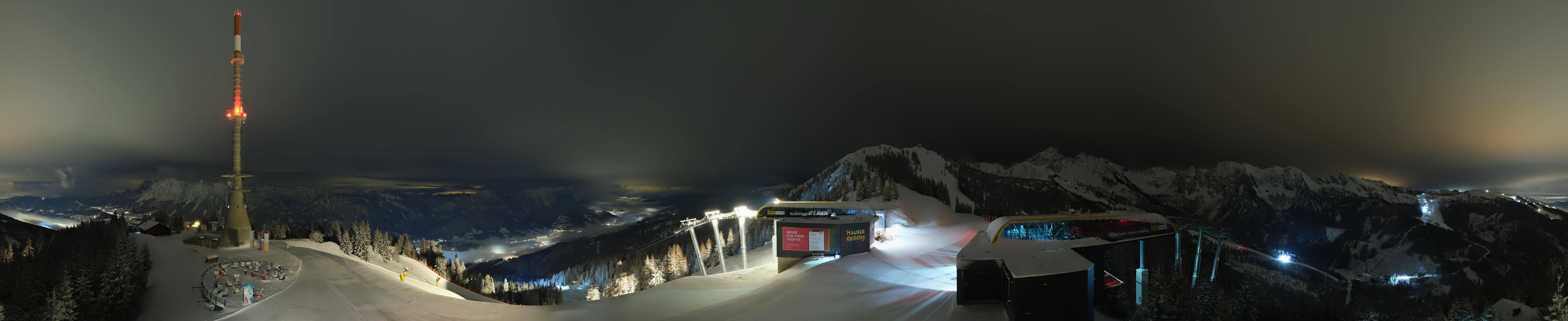 Archiv Foto Webcam Hauser Kaibling: Panorama Sendemast