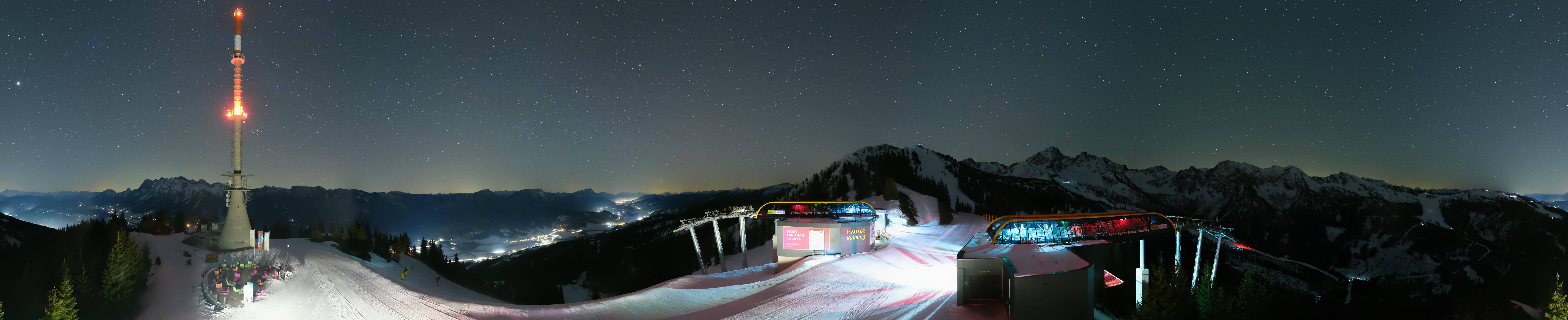 Archiv Foto Webcam Hauser Kaibling: Panorama Sendemast