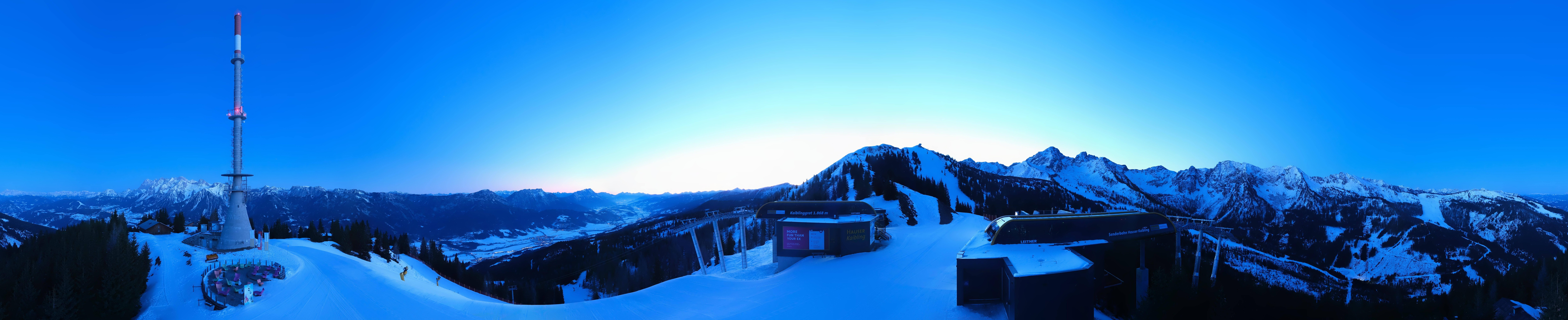 Archiv Foto Webcam Hauser Kaibling: Panorama Sendemast