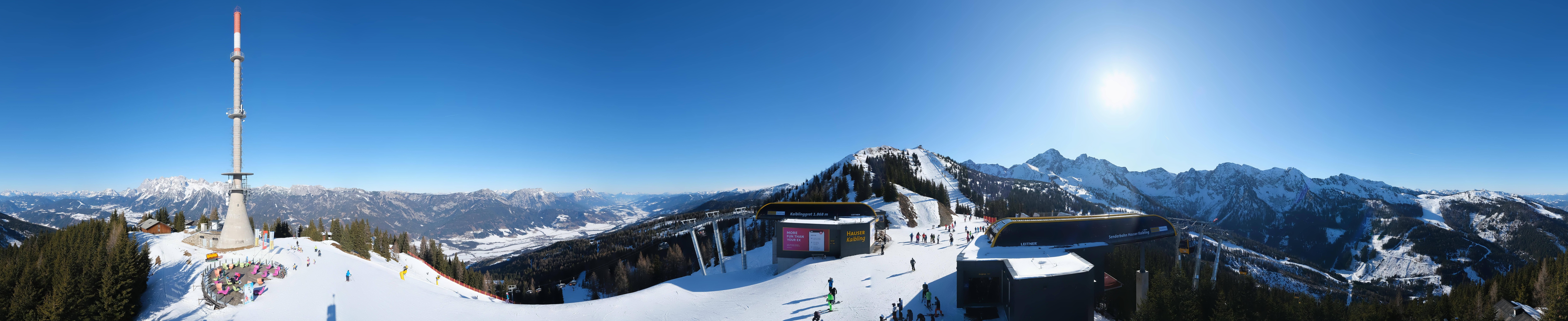 Archiv Foto Webcam Hauser Kaibling: Panorama Sendemast