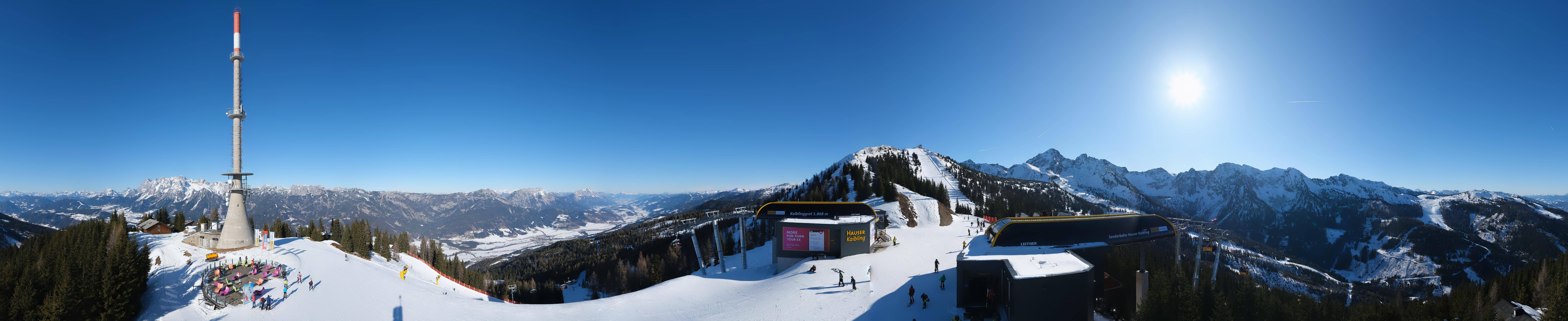 Archiv Foto Webcam Hauser Kaibling: Panorama Sendemast