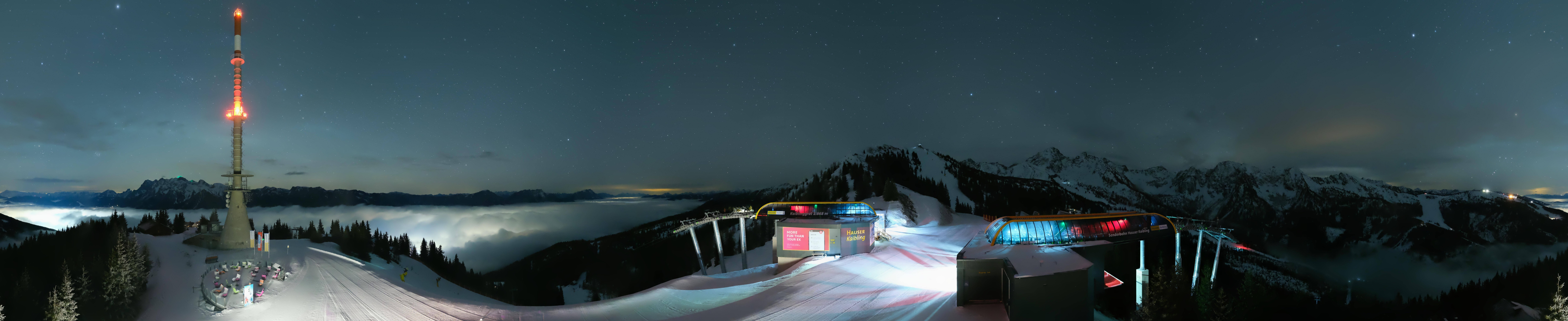 Archiv Foto Webcam Hauser Kaibling: Panorama Sendemast