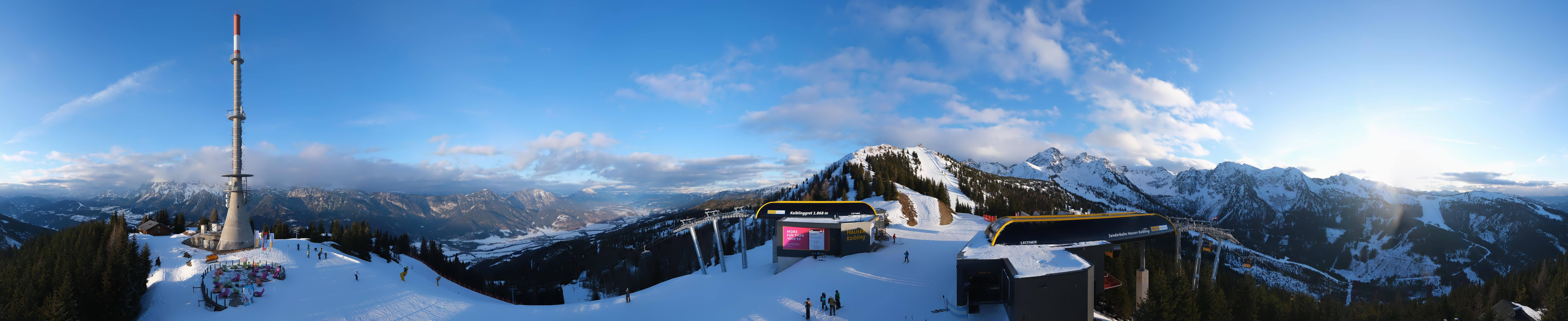 Archiv Foto Webcam Hauser Kaibling: Panorama Sendemast