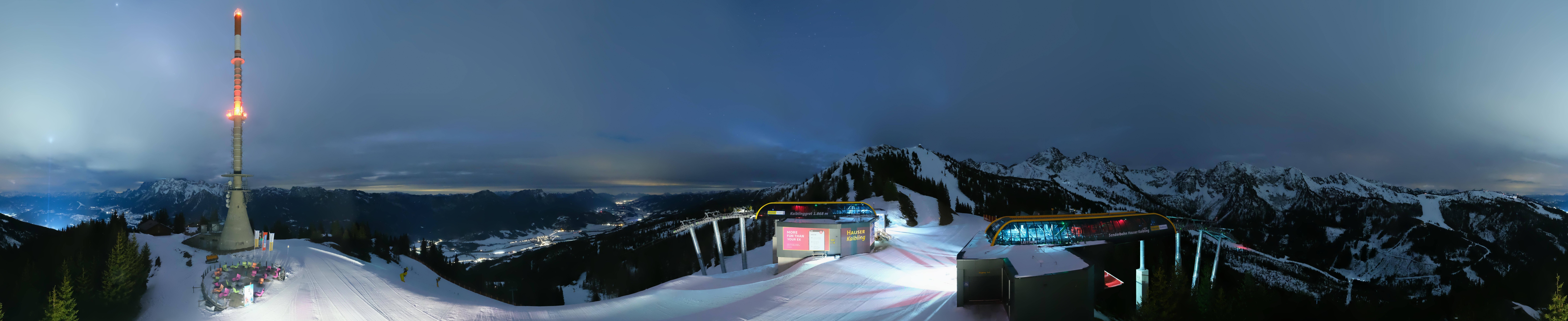 Archiv Foto Webcam Hauser Kaibling: Panorama Sendemast