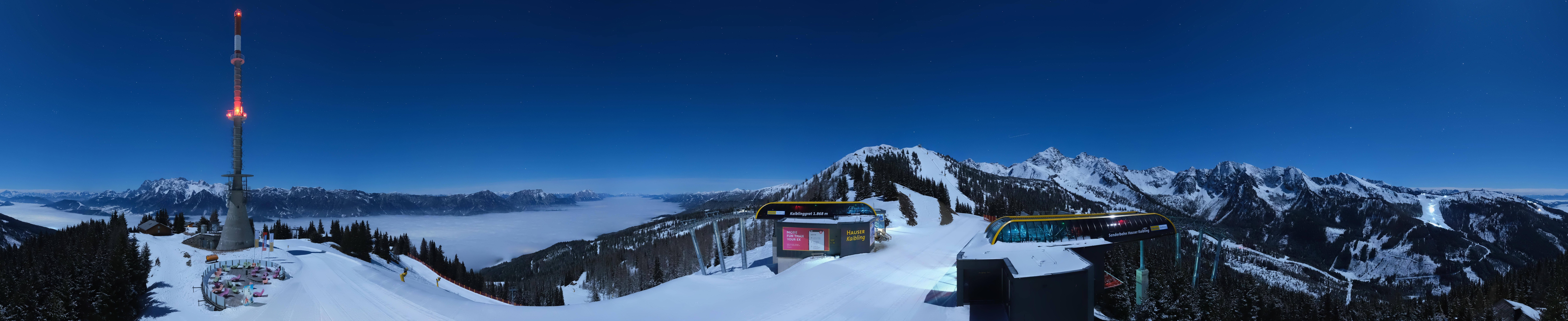 Archiv Foto Webcam Hauser Kaibling: Panorama Sendemast