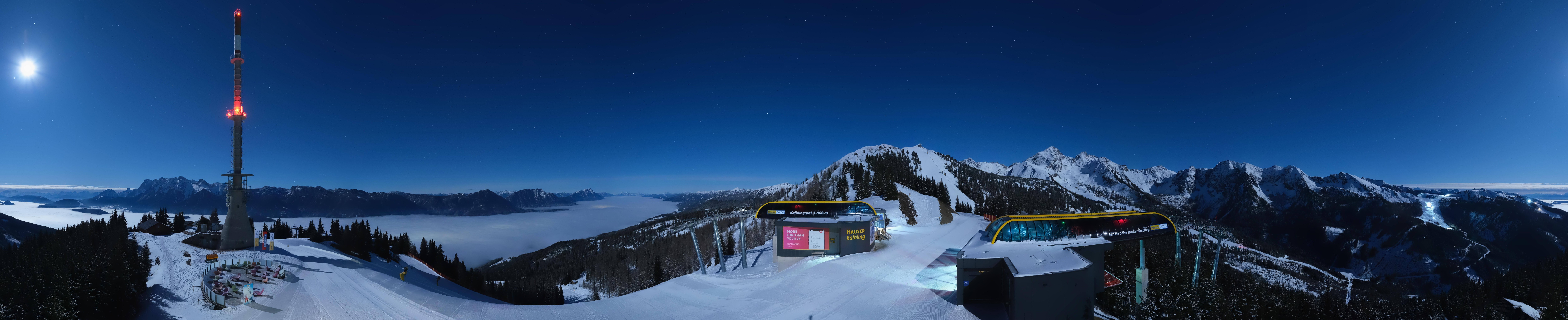 Archiv Foto Webcam Hauser Kaibling: Panorama Sendemast