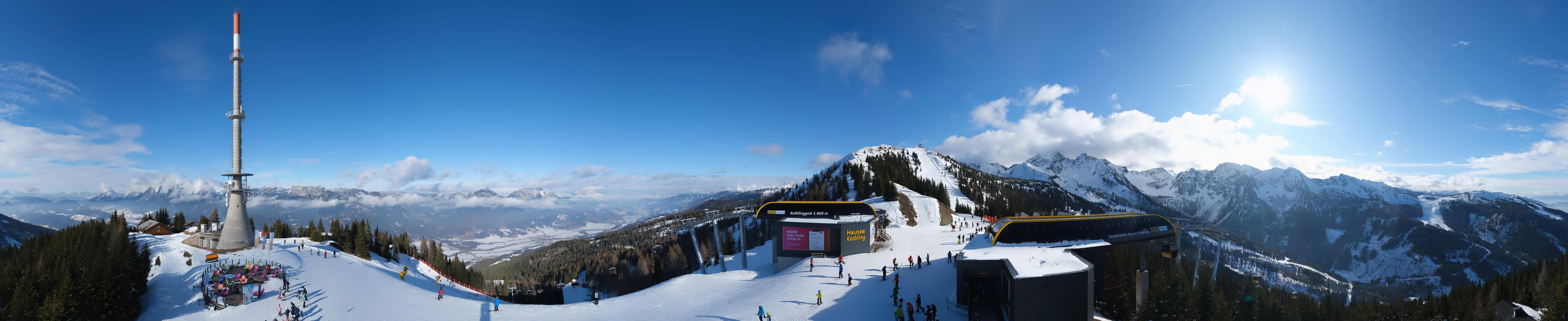 Archiv Foto Webcam Hauser Kaibling: Panorama Sendemast