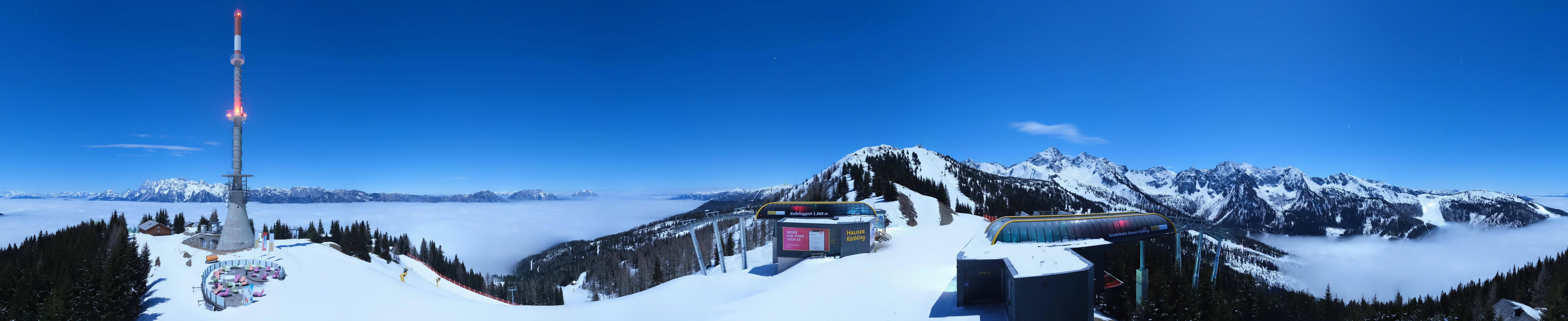 Archiv Foto Webcam Hauser Kaibling: Panorama Sendemast