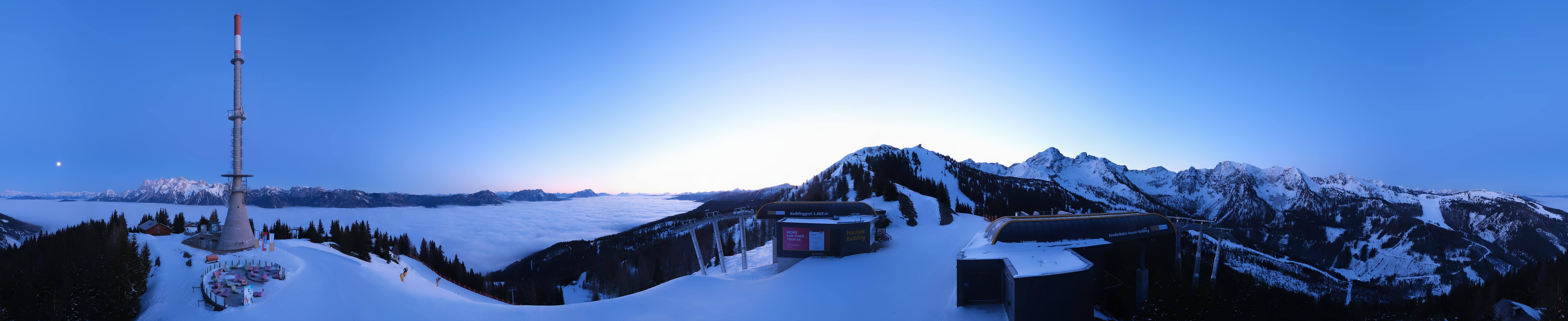 Archiv Foto Webcam Hauser Kaibling: Panorama Sendemast