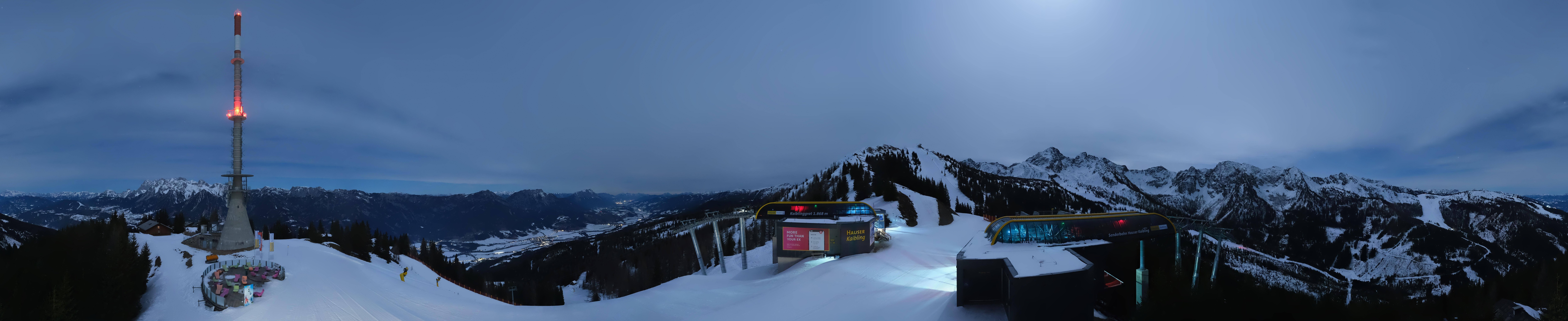 Archiv Foto Webcam Hauser Kaibling: Panorama Sendemast