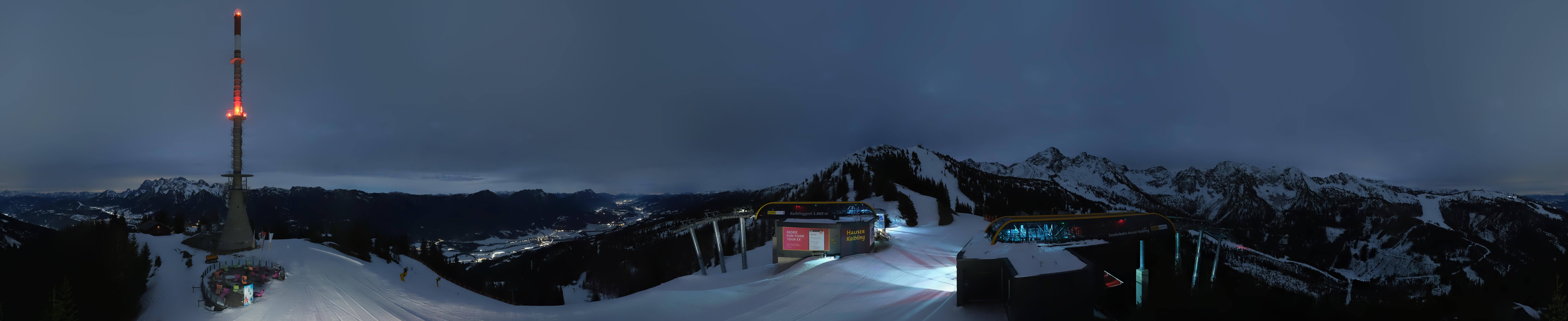 Archiv Foto Webcam Hauser Kaibling: Panorama Sendemast