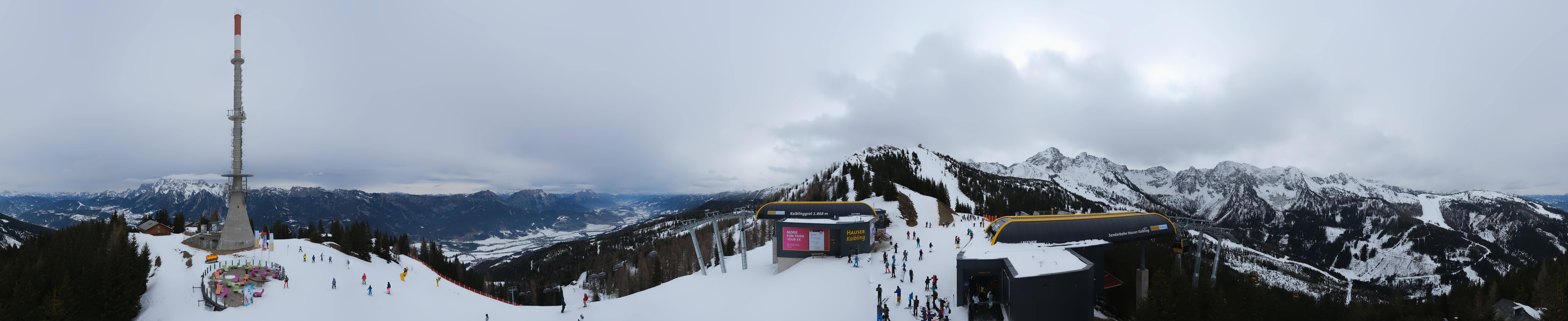 Archiv Foto Webcam Hauser Kaibling: Panorama Sendemast