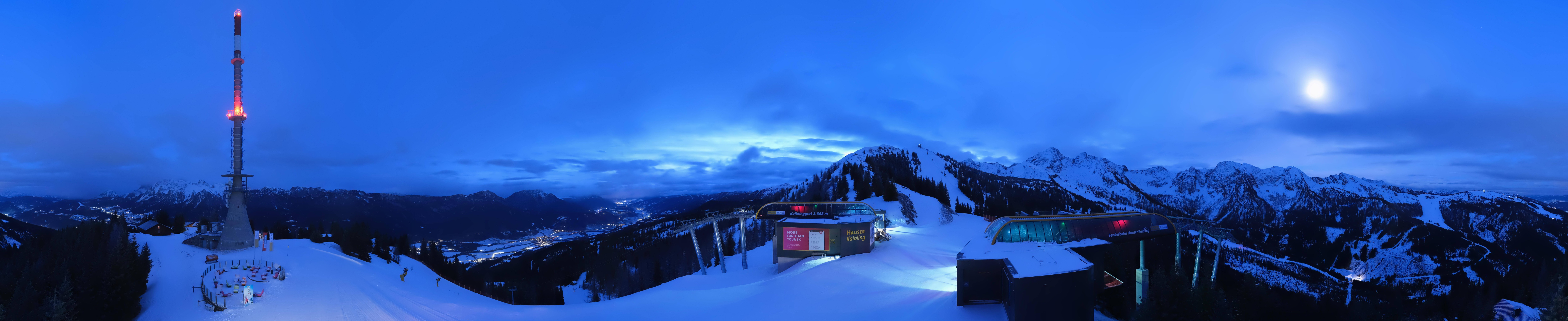 Archiv Foto Webcam Hauser Kaibling: Panorama Sendemast