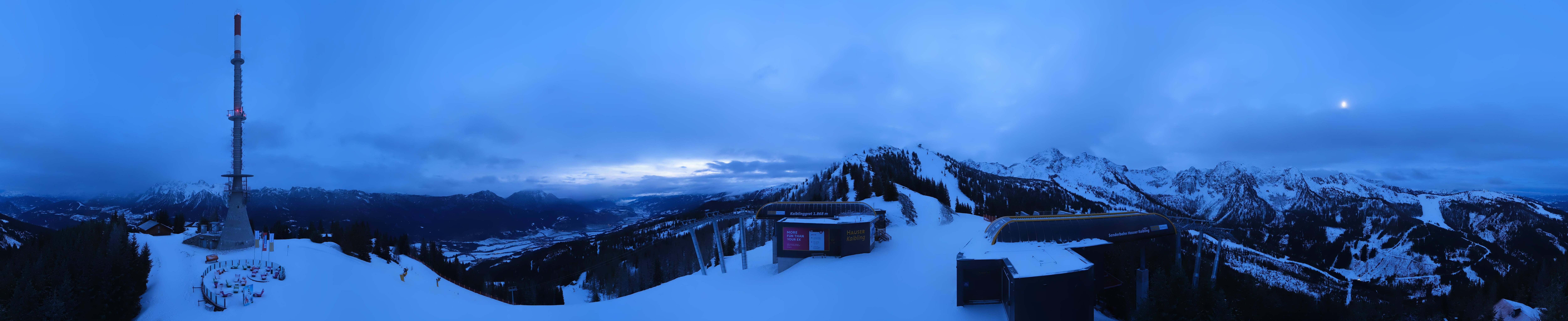 Archiv Foto Webcam Hauser Kaibling: Panorama Sendemast