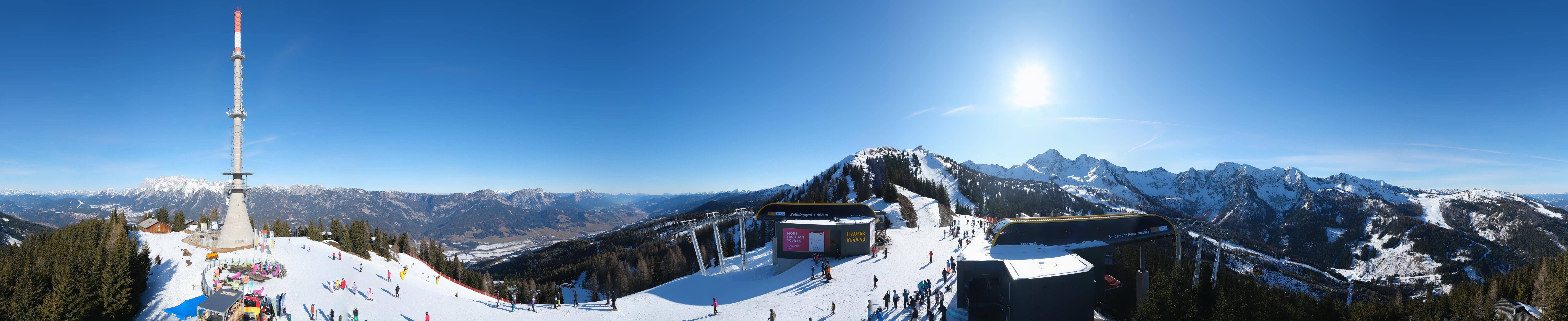 Archiv Foto Webcam Hauser Kaibling: Panorama Sendemast