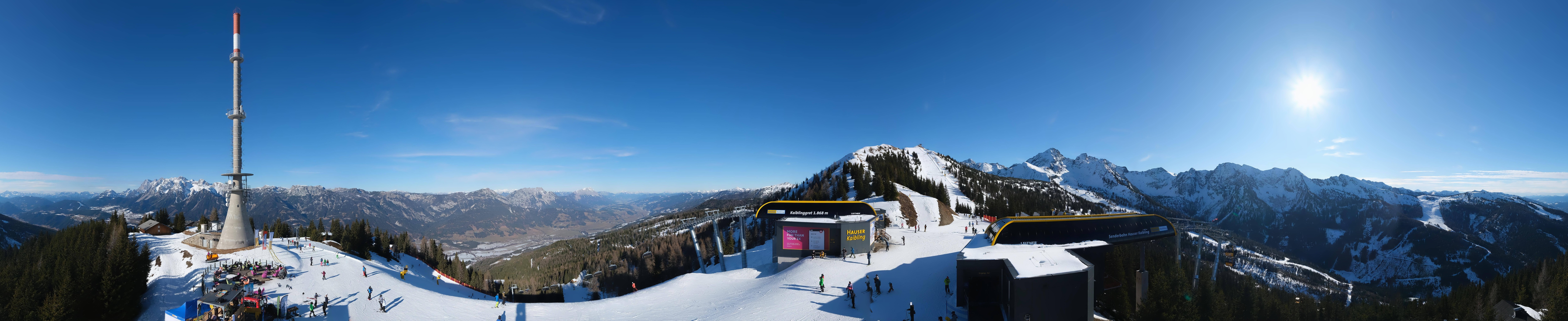 Archiv Foto Webcam Hauser Kaibling: Panorama Sendemast