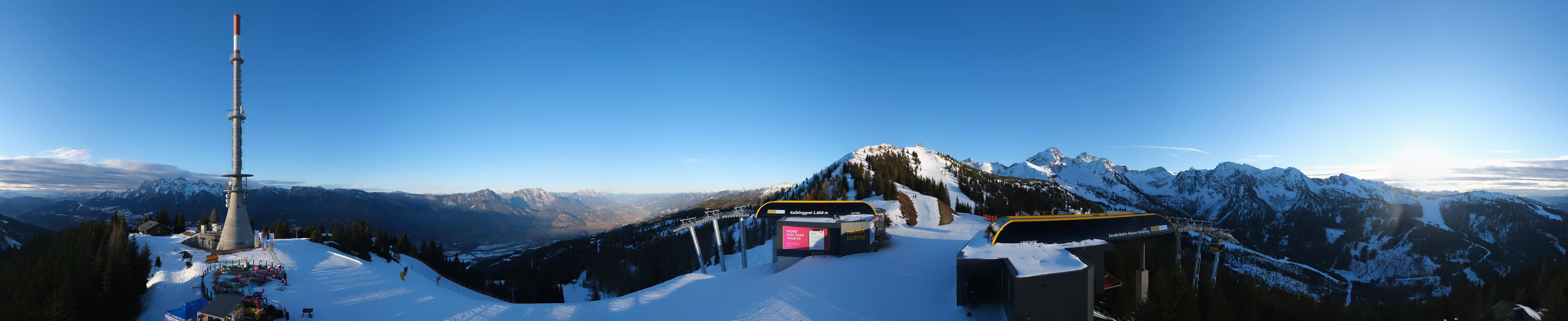 Archiv Foto Webcam Hauser Kaibling: Panorama Sendemast