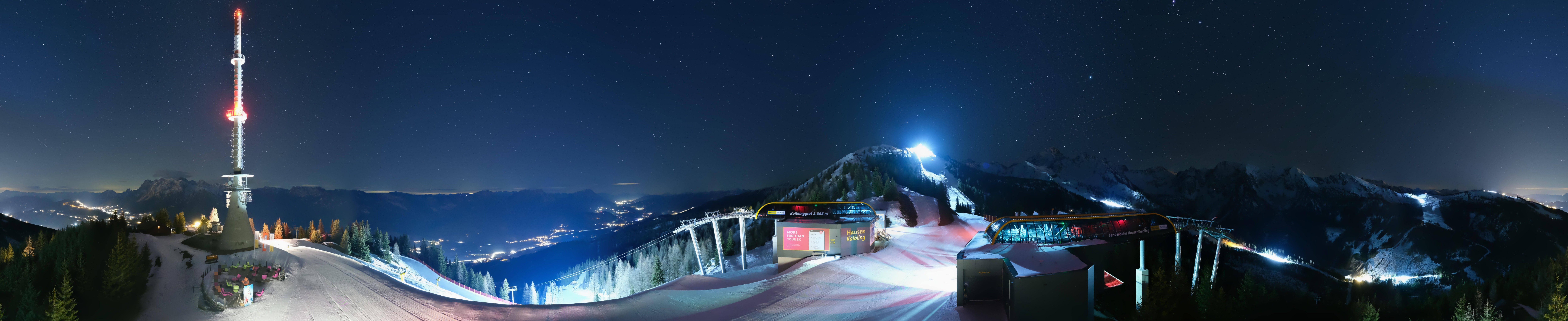 Archiv Foto Webcam Hauser Kaibling: Panorama Sendemast