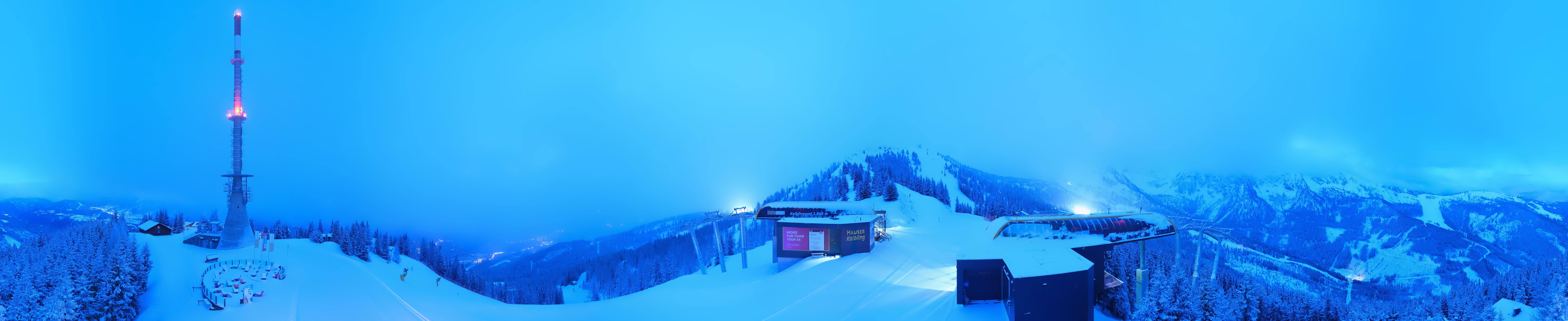 Archiv Foto Webcam Hauser Kaibling: Panorama Sendemast