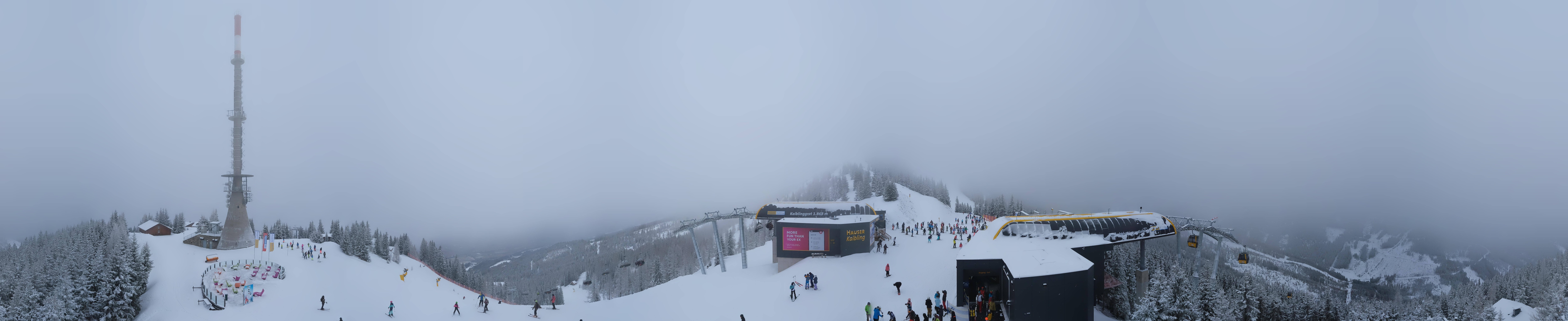 Archiv Foto Webcam Hauser Kaibling: Panorama Sendemast