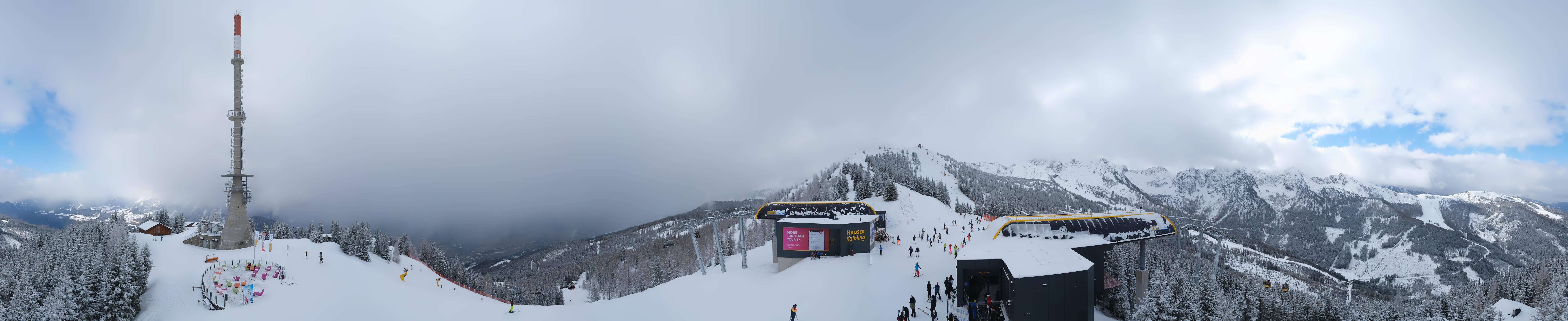 Archiv Foto Webcam Hauser Kaibling: Panorama Sendemast