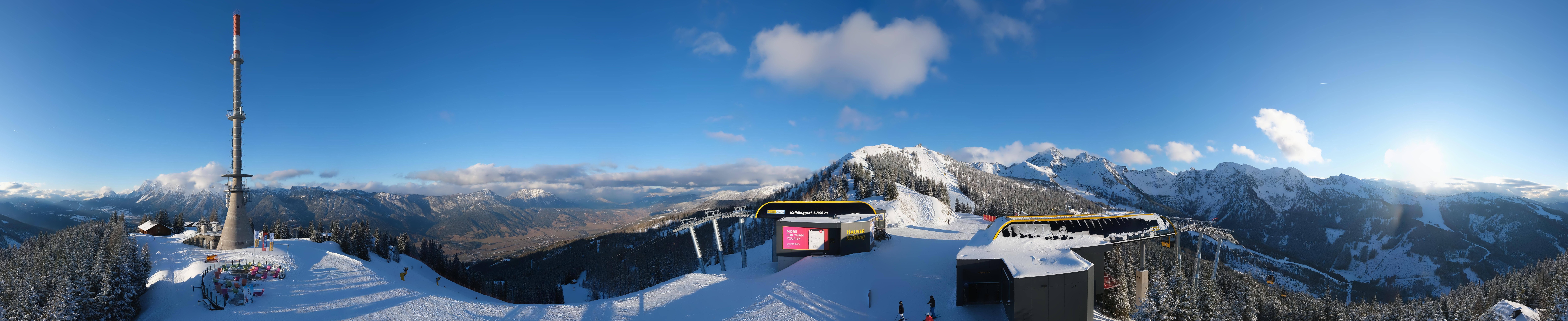 Archiv Foto Webcam Hauser Kaibling: Panorama Sendemast