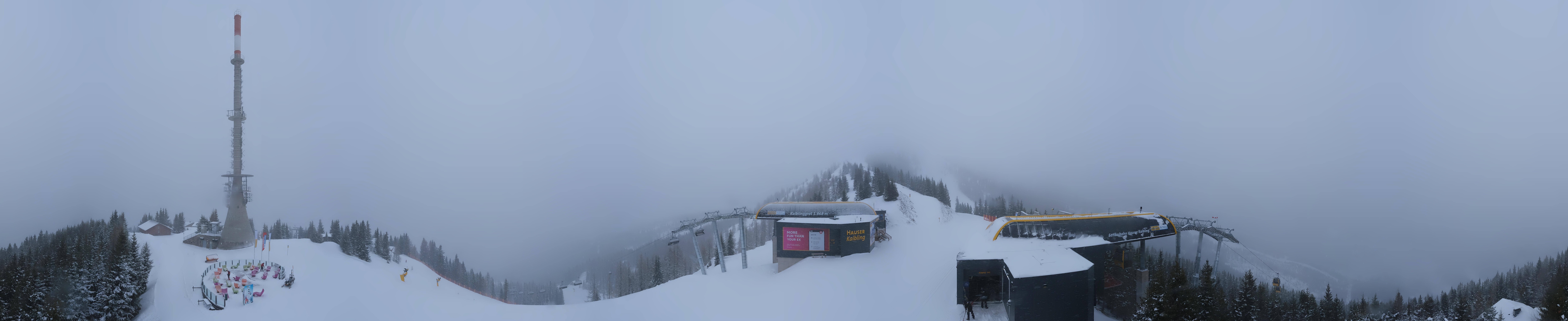 Archiv Foto Webcam Hauser Kaibling: Panorama Sendemast
