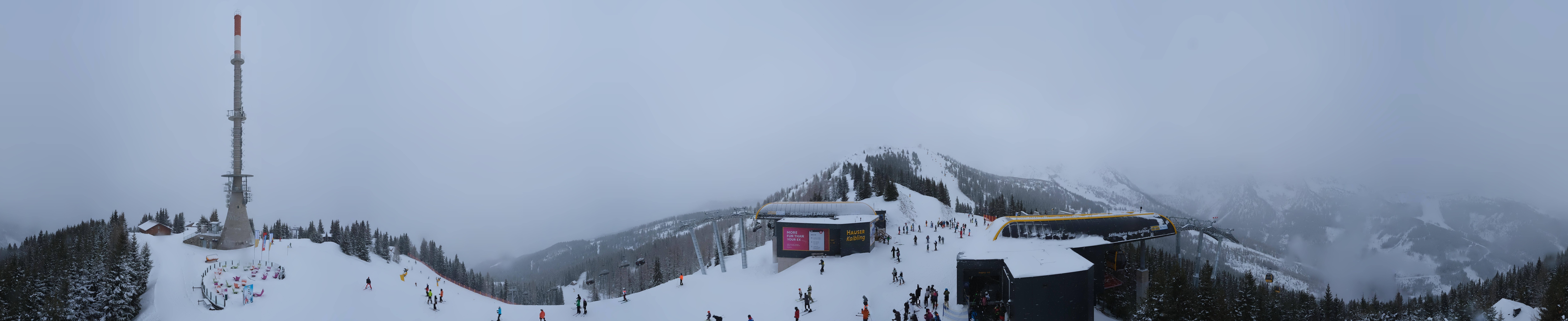 Archiv Foto Webcam Hauser Kaibling: Panorama Sendemast