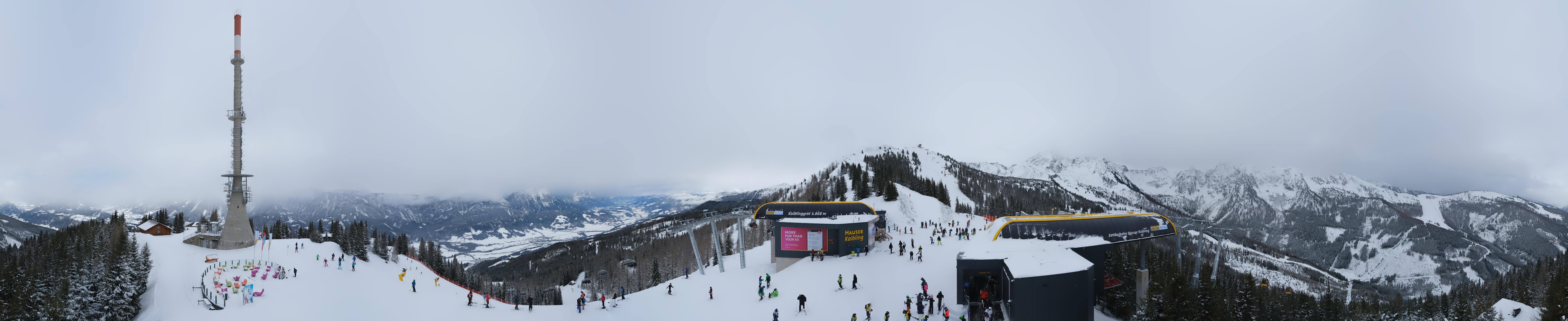 Archiv Foto Webcam Hauser Kaibling: Panorama Sendemast