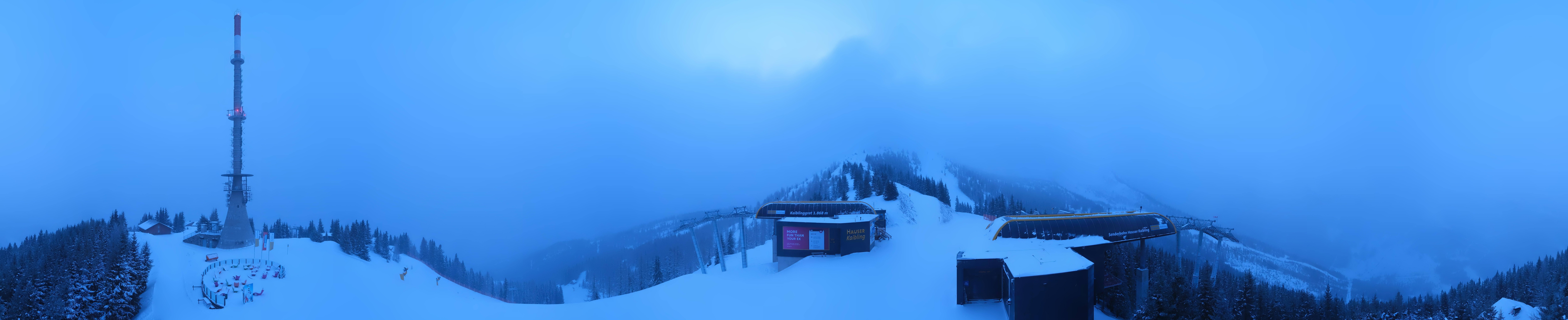 Archiv Foto Webcam Hauser Kaibling: Panorama Sendemast