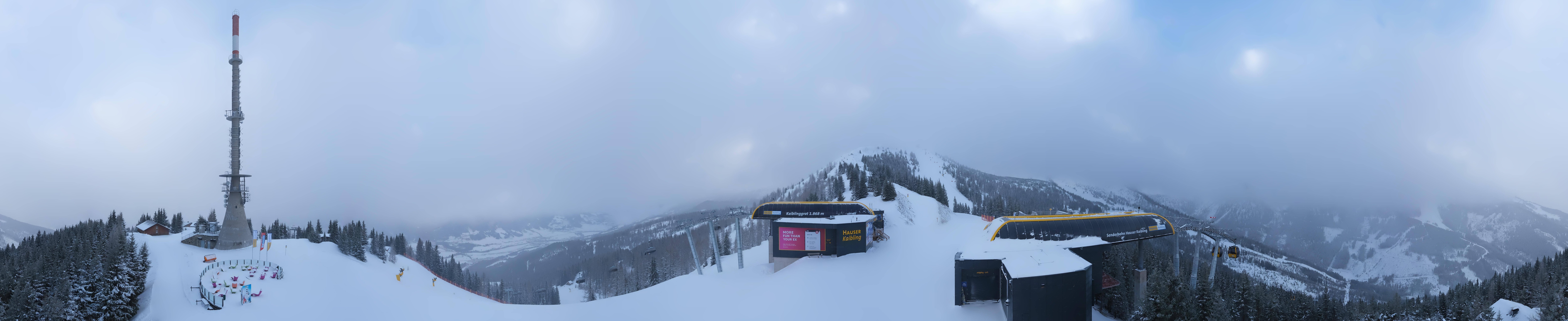 Archiv Foto Webcam Hauser Kaibling: Panorama Sendemast