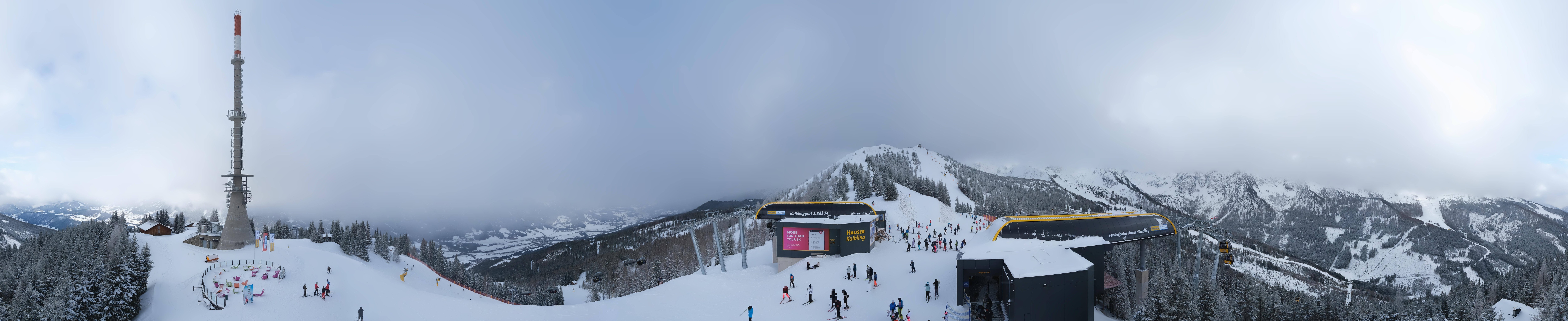 Archiv Foto Webcam Hauser Kaibling: Panorama Sendemast