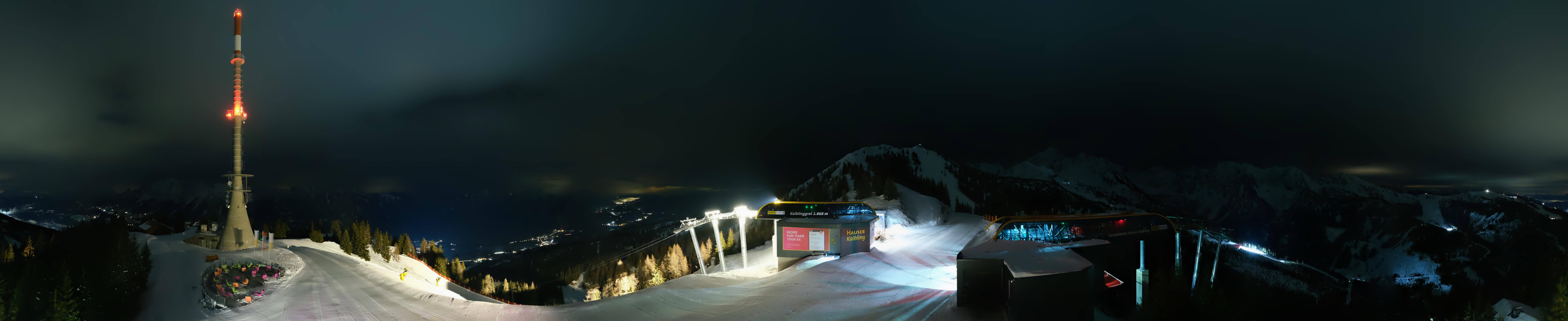 Archiv Foto Webcam Hauser Kaibling: Panorama Sendemast