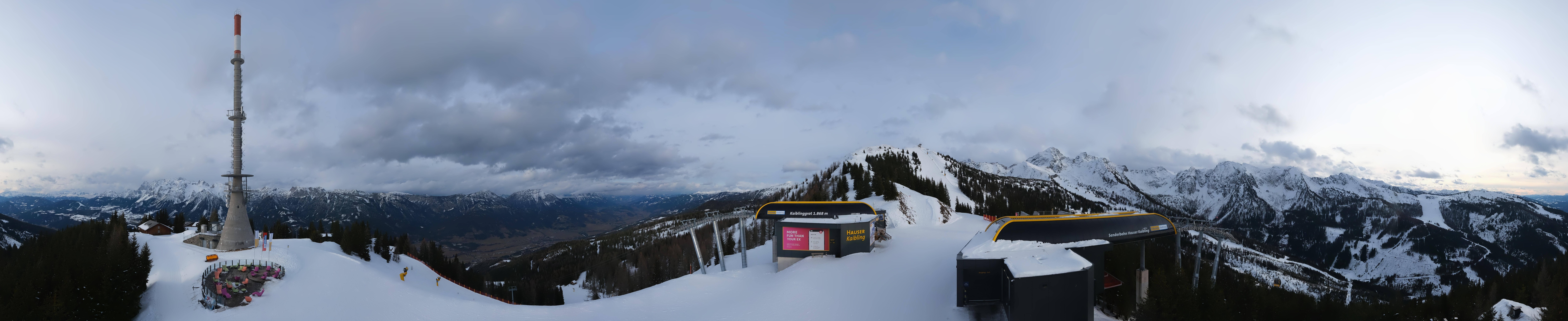 Archiv Foto Webcam Hauser Kaibling: Panorama Sendemast