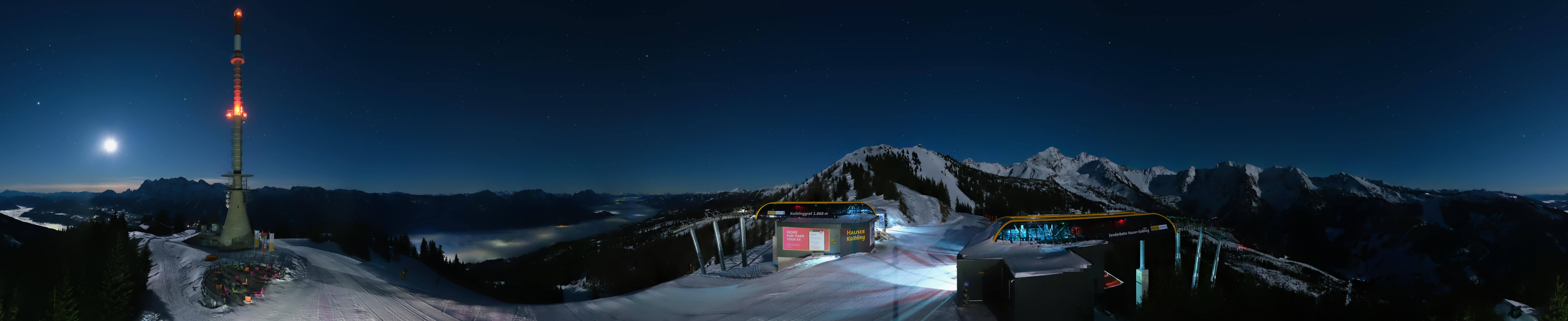 Archiv Foto Webcam Hauser Kaibling: Panorama Sendemast