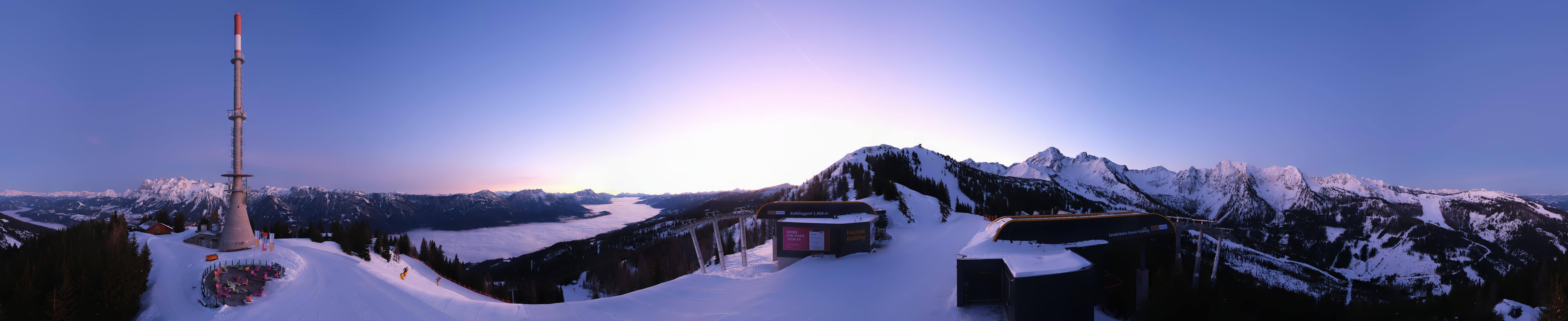 Archiv Foto Webcam Hauser Kaibling: Panorama Sendemast