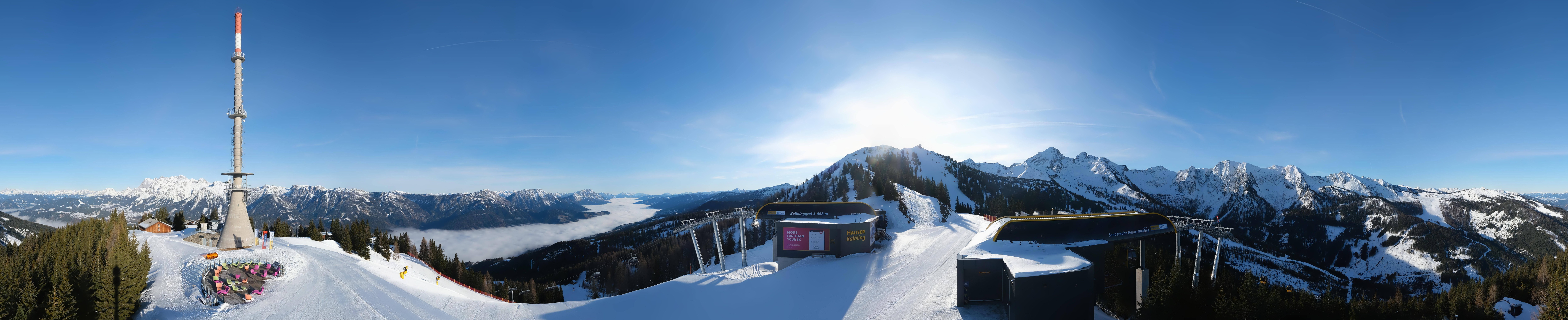 Archiv Foto Webcam Hauser Kaibling: Panorama Sendemast