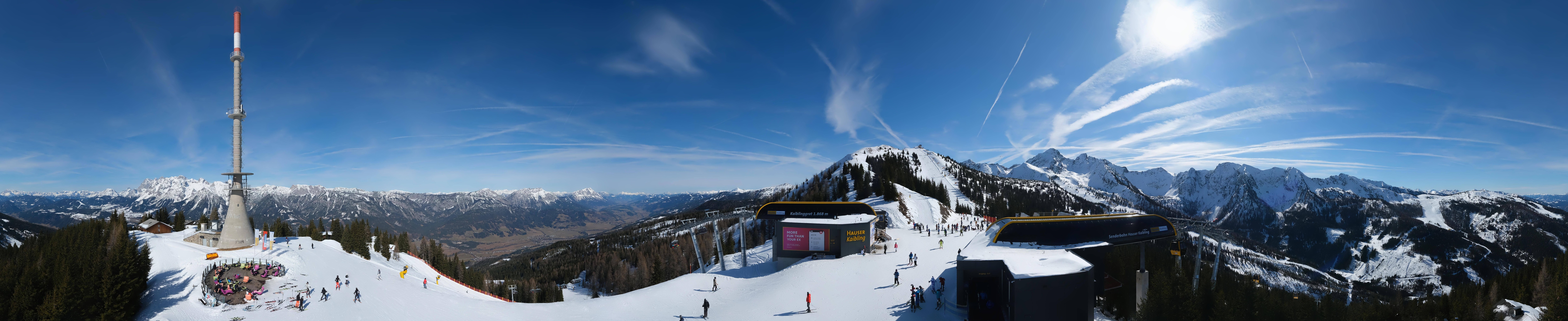 Archiv Foto Webcam Hauser Kaibling: Panorama Sendemast