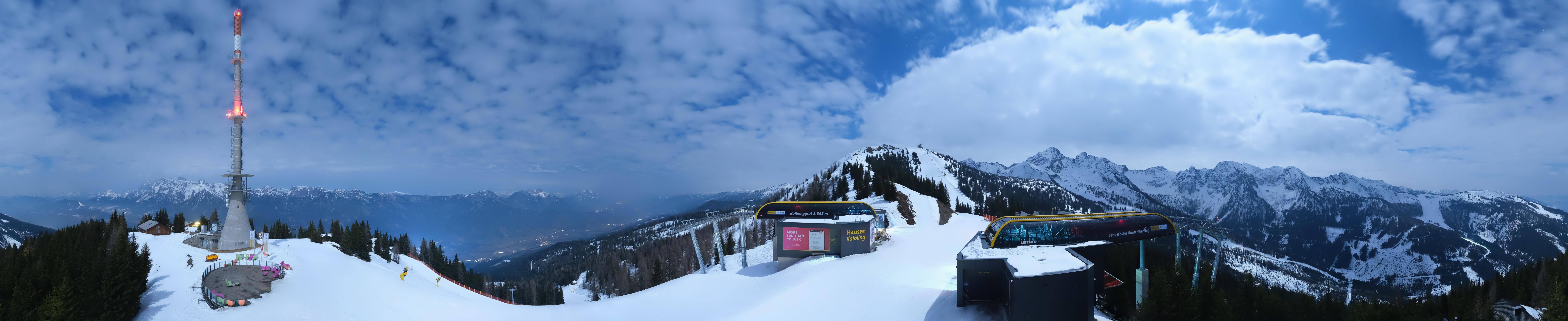 Archiv Foto Webcam Hauser Kaibling: Panorama Sendemast