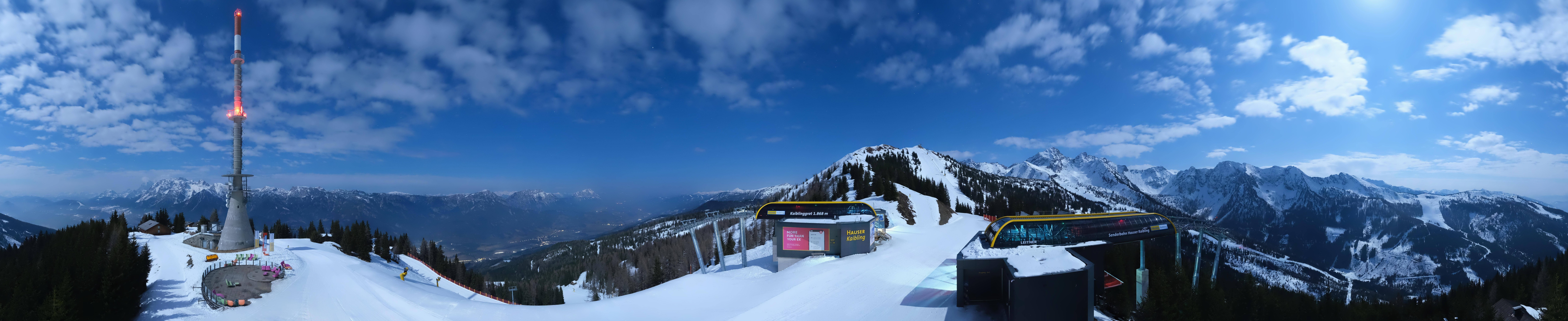 Archiv Foto Webcam Hauser Kaibling: Panorama Sendemast